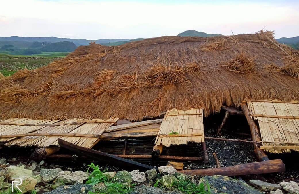 The school after its destruction