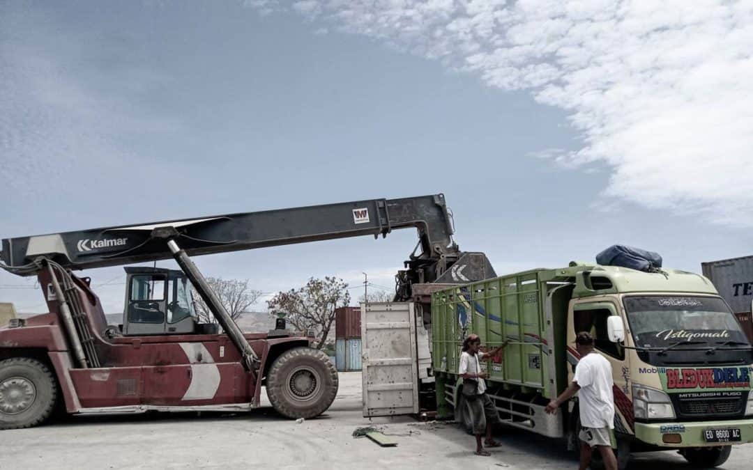 Container Of Building Material Arrived